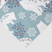 フォークアート北極キツネインザスノーウィズホリー 薄葉紙 (詳細)