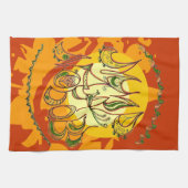 フォークアート平和と愛の願ロシアのい キッチンタオル (横)