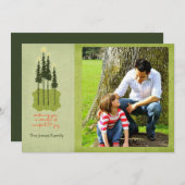 フォークアート心地よい&ジョイクリスマスフォトカード シーズンカード (正面/裏面)