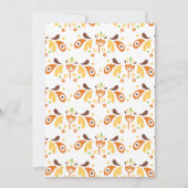 フォークアート紅葉引っ越し祝いパーティーパーティー 招待状 (裏面)