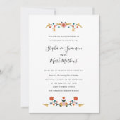 フォークアート結婚式招待状 招待状 (正面)