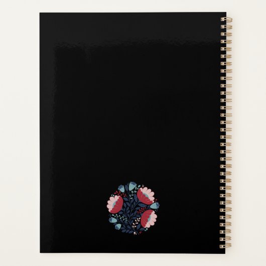 フォークアート花模様イン開花 プランナー手帳 (裏面)