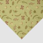 フォークアート花in緑 薄葉紙 (詳細)