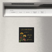 フォークアート花Save the Date Magnet マグネット (インサイチュ (食洗機))