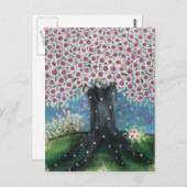 フォークアート落ちる真珠byロリエバレット葉書 ポストカード (正面/裏面)