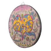 フォークアート葉ハート（花） ダーツボード (正面右)