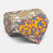 フォークアート葉ハート(花) ネクタイ (ロール)