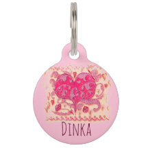 フォークアート葉ハート（花）