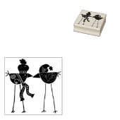 フォークアート鳥のアートスタンプ ラバースタンプ (押印)
