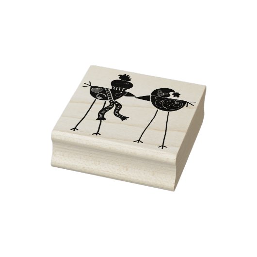 フォークアート鳥のアートスタンプ ラバースタンプ (スタンプ)