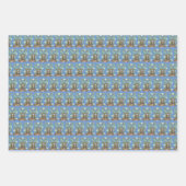 フォークアート鹿秋の森、鳥の巣の盛り合わせ ラッピングペーパーシート (正面3)