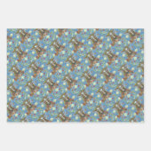 フォークアート鹿秋の森、鳥の巣の盛り合わせ ラッピングペーパーシート (正面)