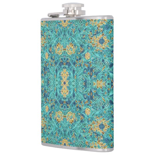 フォークアート フラスク (左)