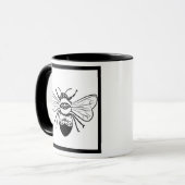 フォークアート（昆虫）マルハナバチ マグカップ (正面左)