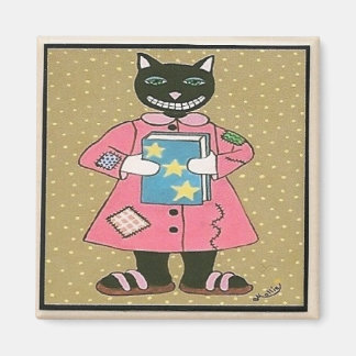 フォークアートCAT マグネット