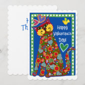 フォークアートfrom the Cat Valentineフラットカード シーズンカード (正面/裏面)