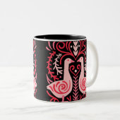 フォークアートV.01 ツートーンマグカップ (正面右)