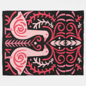 フォークアートV.01 フリースブランケット (正面(横))