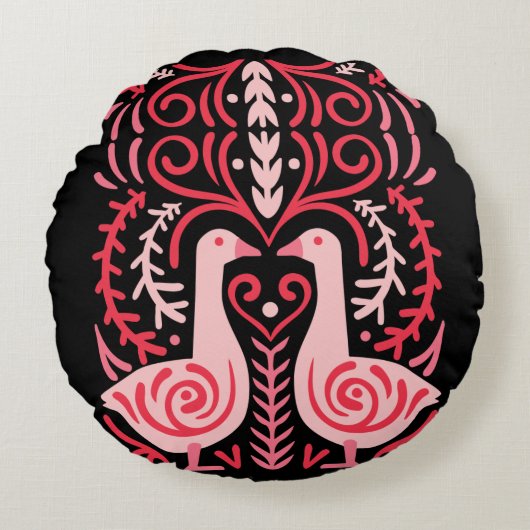 フォークアートV.01 ラウンドクッション (正面)