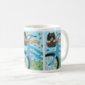 フォークアールキャット入り コーヒーマグカップ (正面右)