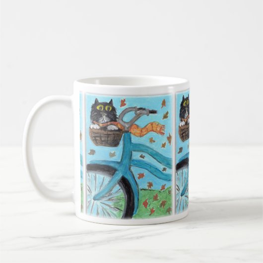 フォークアールキャット入り コーヒーマグカップ (左)
