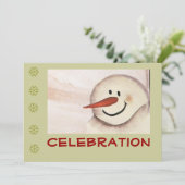 フォークア初期のート雪だるまホリデーパーティー 招待状 (スタンド正面)