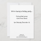 フォークア初期のート雪だるまホリデーパーティー 招待状 (裏面)
