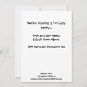 フォークア初期のート雪だるまホリデーパーティー 招待状 (裏面)