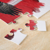 フォークア絵を描ート国旗とワシ ジグソーパズル (側面)