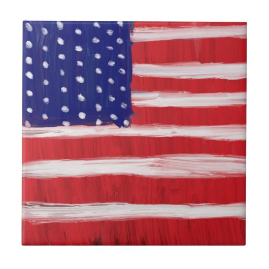 フォークア絵を描ート国旗 タイル (正面)