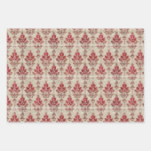 フォークインスパイアス・編み物パターン ラッピングペーパーシート (正面3)