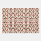 フォークインスパイアス・編み物パターン ラッピングペーパーシート (正面)