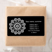 フォークイン黒 – モノクロLowicz出荷ラベル ラベル (インサイチュ)