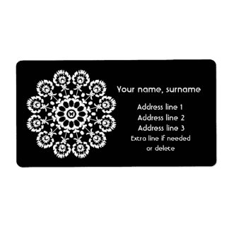 フォークイン黒 – モノクロLowicz出荷ラベル ラベル