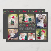 フォークカジュアルフローラホリデーカード シーズンカード (正面/裏面)