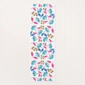 フォークカラフルアートフローラルパターン ヨガマット (裏面)