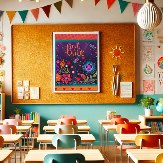 フォークカラフルフローラジョイ引用文ドラゴンフライおもしろい ポスター