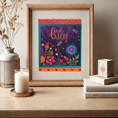 フォークカラフルフローラジョイ引用文ドラゴンフライおもしろい ポスター