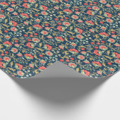 フォークカラフルフローラ：シームレスに手書き ラッピングペーパー (角)