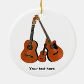 フォークギターアコースティックベースとウクレレ セラミックオーナメント (裏面)