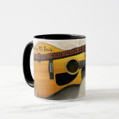 フォークギターマグと文字 マグカップ (正面左)