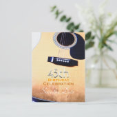 フォークギター45誕生日日付はがきを保存 案内ポストカード (スタンド正面)