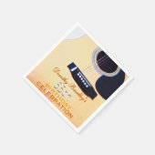 フォークギター55誕生祝いペーパーナプキン スタンダードカクテルナプキン (角)