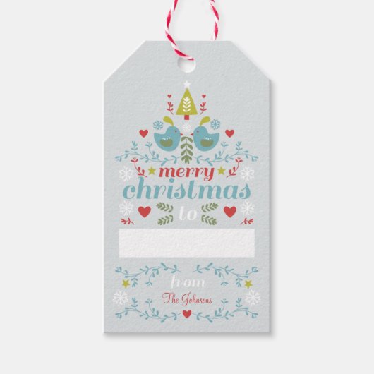 フォーククリスマス応援 ギフトタグ (正面)