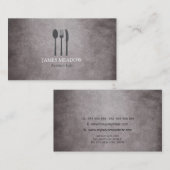 フォークグランジナイフスプーンレストランカフェケータリングB 名刺 (正面/裏面)
