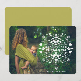 フォークシンプルクリスマスフォトホリデーカード シーズンカード