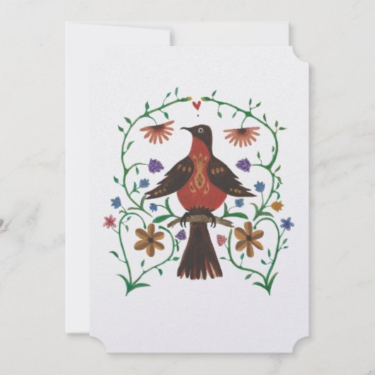 フォークシークラシック結婚式招待状 シーズンカード (正面)