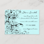 フォークシーボホ渦巻き鳥と花フローラ 名刺 (正面)