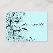 フォークシーボホ渦巻き鳥と花フローラ 名刺 (裏面)