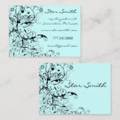 フォークシーボホ渦巻き鳥と花フローラ 名刺 (正面/裏面)